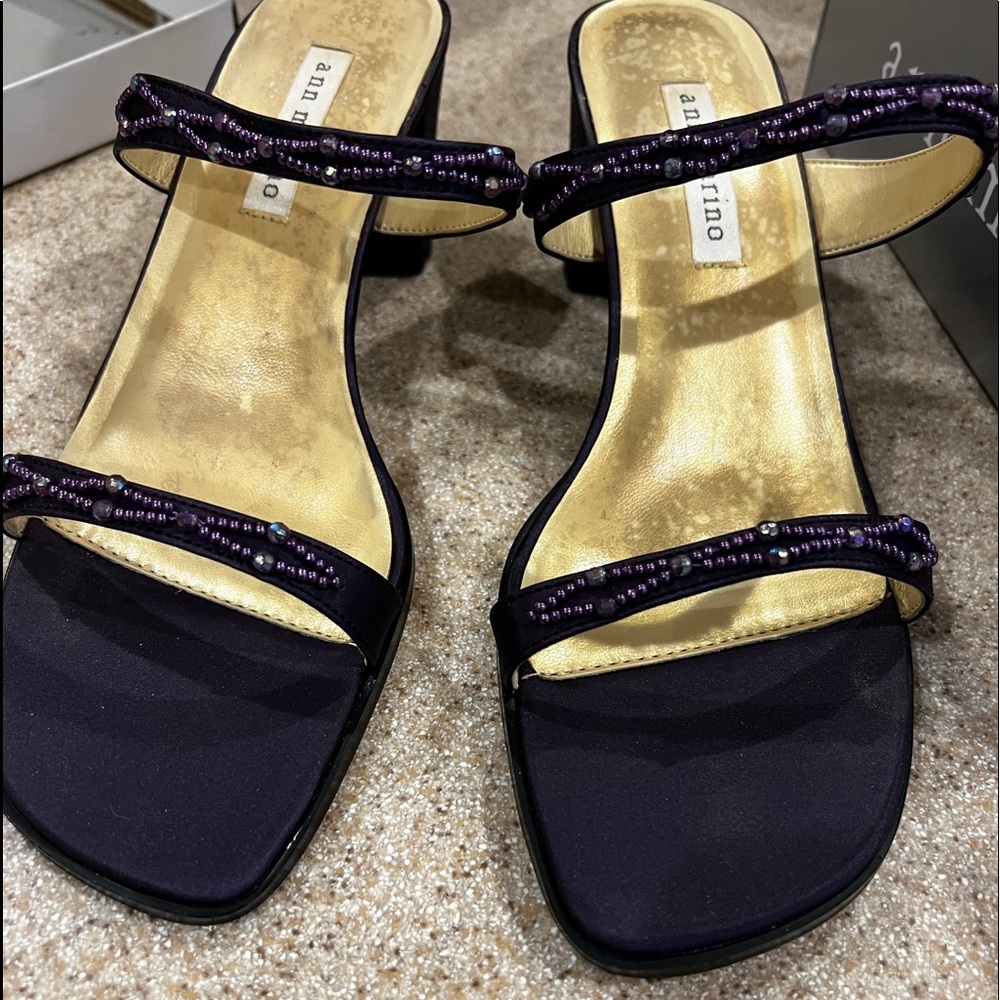 New in the box purple sandals with heel